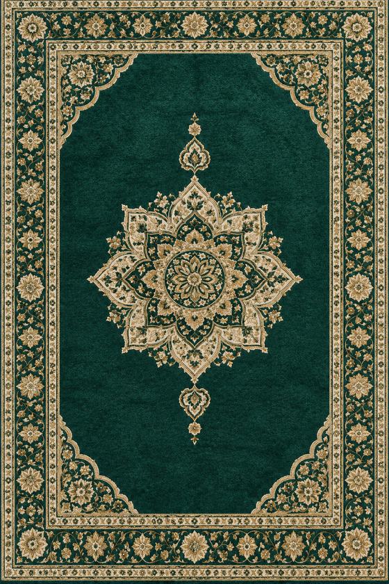 Moscheeteppich Sultan Smaragd – Medaillon (Göbek)