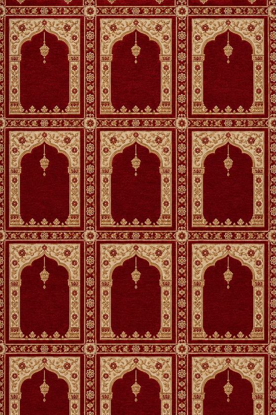 Moscheeteppich Mihrab Rubin – Einzelplatz (Seccade)